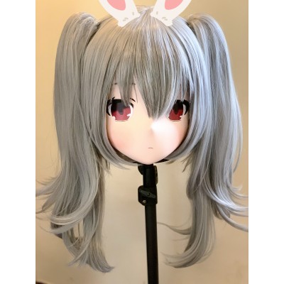 (AL016) Customize Character Female/Girl Resin Half/ Full Head With Lock Cosplay Japanese Anime Game Role Kigurumi Mask